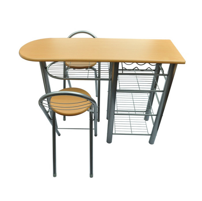 ScanMod Design Essgruppe Pub mit klappbarem Tisch und 2 Stühlen